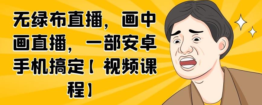 无绿布直播，画中画直播，一部安卓手机搞定【视频课程】-飞宇网创