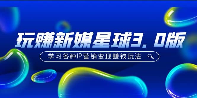 《玩赚新媒星球3.0版》学习各种IP营销变现玩法（价值498）-飞宇网创
