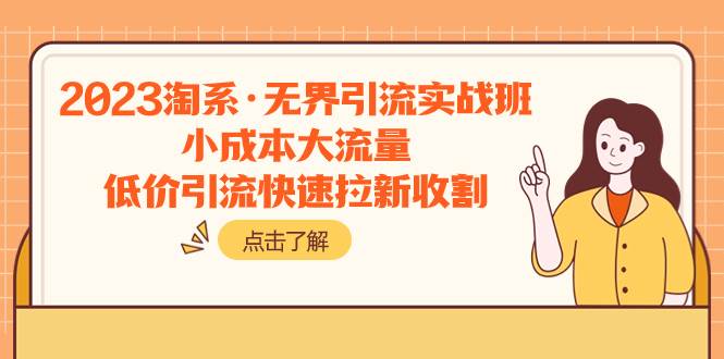 2023淘系·无界引流实战班：小成本大流量，低价引流快速拉新收割-飞宇网创