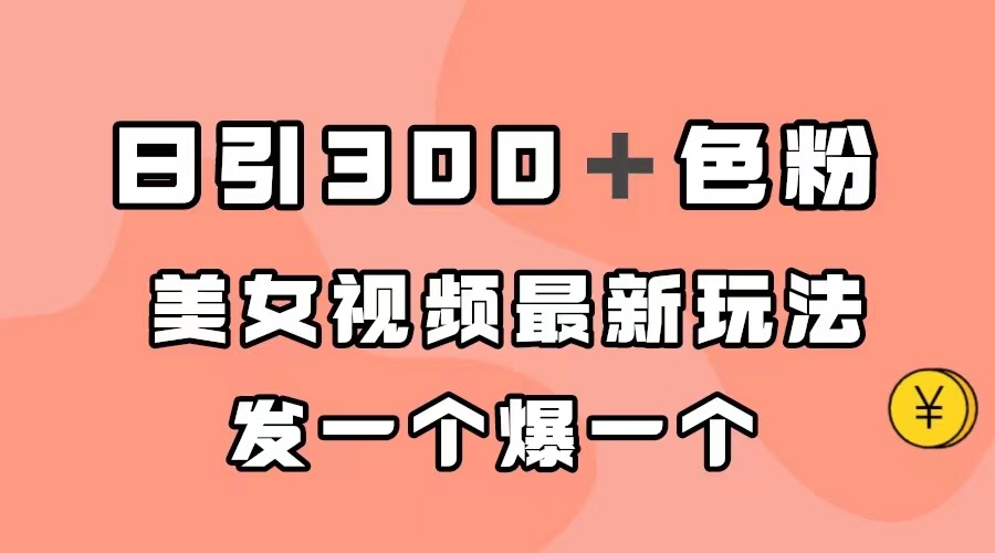 日引300＋色粉，美女视频最新玩法，发一个爆一个-飞宇网创