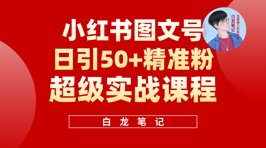 小红书图文号日引50+精准流量，超级实战的小红书引流课，非常适合新手-飞宇网创