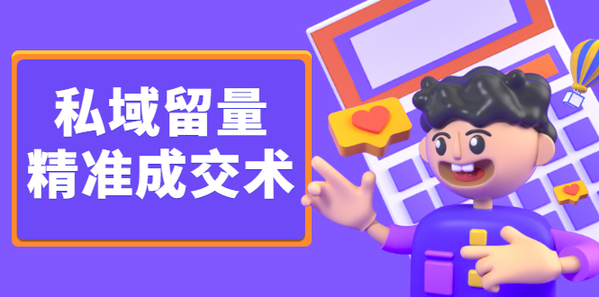 私域留量精准成交术，学习打造自己的私域流量，价值699元-飞宇网创