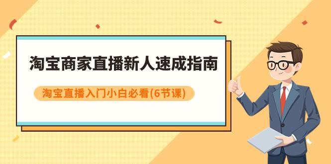 淘宝商家直播新人速成指南，淘宝直播入门小白必看（6节课）-飞宇网创