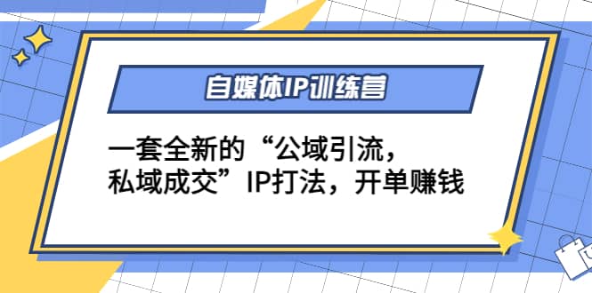 自媒体IP训练营(12+13期)一套全新的“公域引流，私域成交”IP打法-飞宇网创