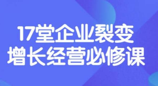 《盈利增长17堂必修课》企业裂变增长的经营智慧，带你了解增长的本质-飞宇网创