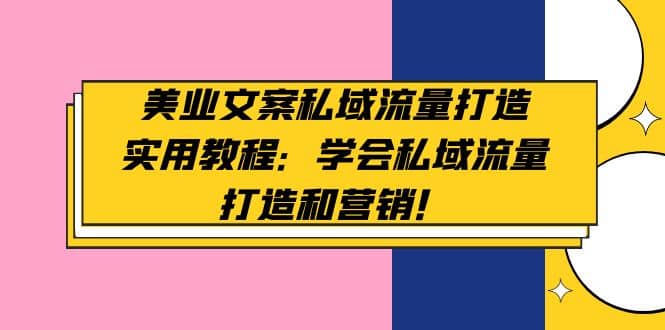 美业文案私域流量打造实用教程：学会私域流量打造和营销-飞宇网创