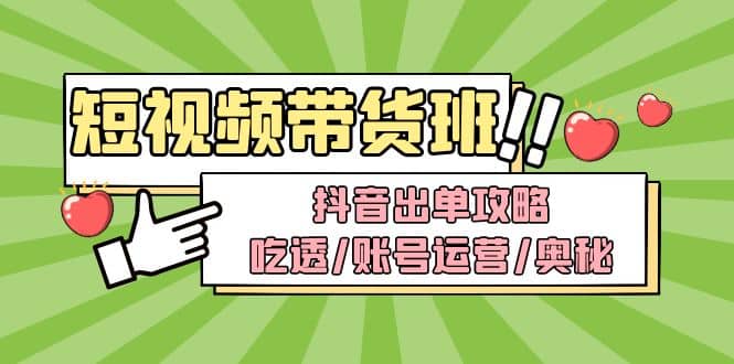 短视频带货内训营：抖音出单攻略，吃透/账号运营/奥秘，轻松带货-飞宇网创