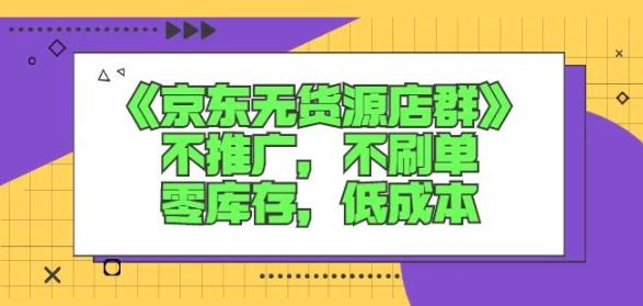 诺思星商学院京东无货源店群课：不推广，不刷单，零库存，低成本-飞宇网创