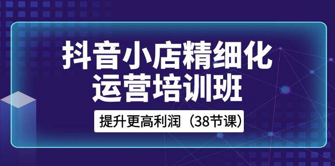 抖音小店-精细化运营培训班，提升更高利润（38节课）-飞宇网创