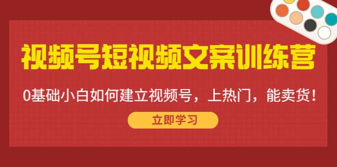 视频号短视频文案训练营：0基础小白如何建立视频号，上热门，能卖货！-飞宇网创