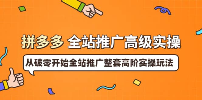 拼多多全站推广高级实操：从破零开始全站推广整套高阶实操玩法-飞宇网创