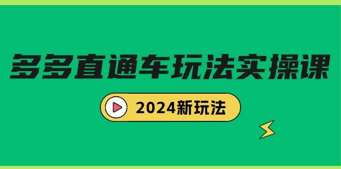 多多直通车玩法实战课，2024新玩法（7节课）-飞宇网创