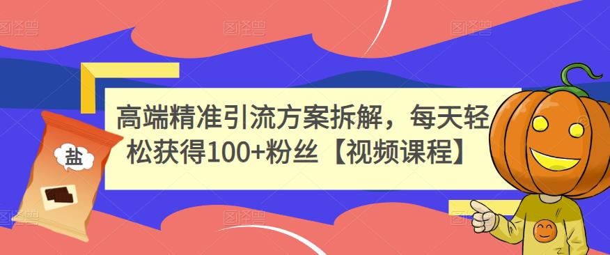 高端精准引流方案拆解，每天轻松获得100+粉丝【视频课程】-飞宇网创