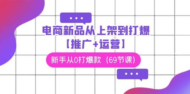 电商 新品从上架到打爆【推广+运营】，新手从0打爆款（69节课）-飞宇网创