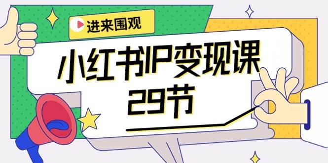 小红书IP变现课：开店/定位/IP变现/直播带货/爆款打造/涨价秘诀/等等/29节-飞宇网创