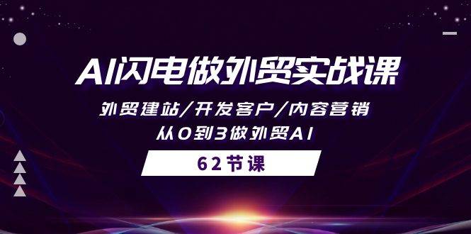 AI闪电做外贸实战课，外贸建站/开发客户/内容营销/从0到3做外贸AI-62节-飞宇网创
