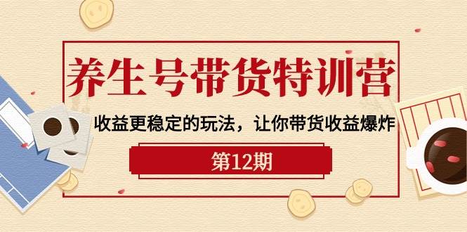 图片[1]-养生号带货特训营【12期】收益更稳定的玩法，让你带货收益爆炸-9节直播课-飞宇网创
