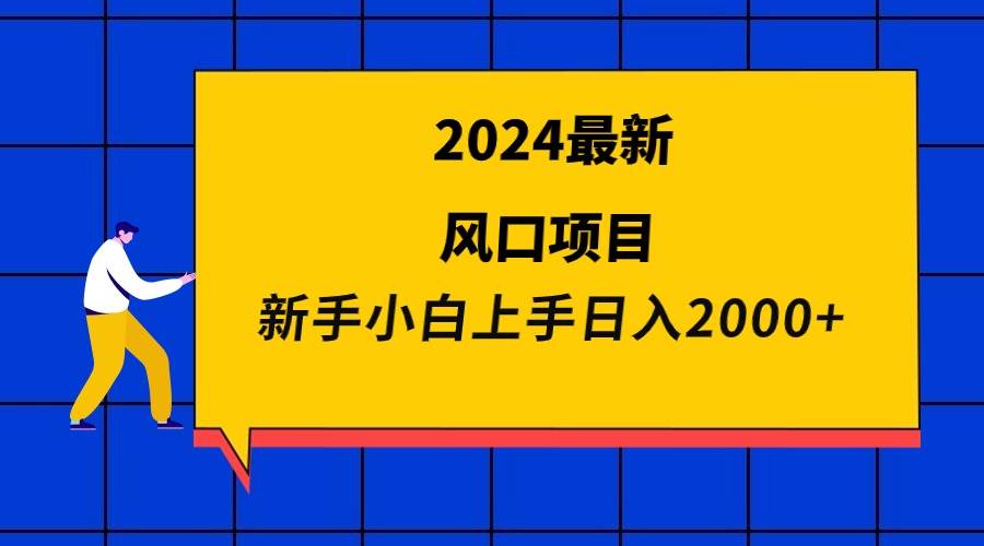 图片[1]-2024最新风口项目 新手小白日入2000+-飞宇网创