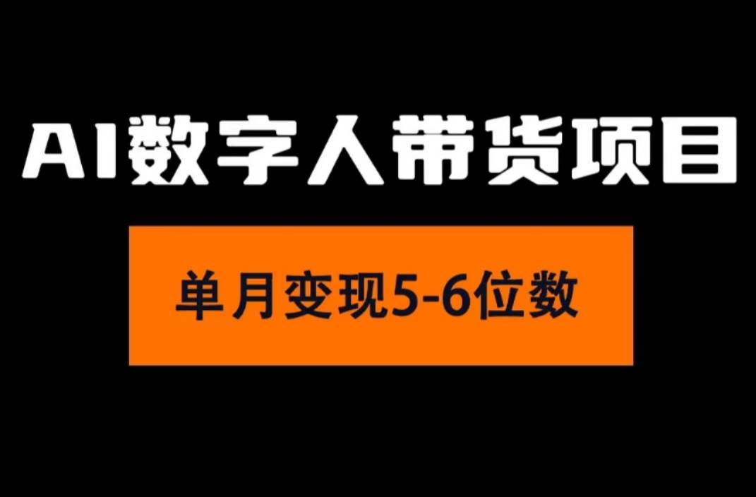 2024年Ai数字人带货，小白就可以轻松上手，真正实现月入过万的项目-飞宇网创