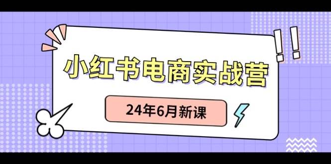 小红书电商实战营：小红书笔记带货和无人直播，24年6月新课-飞宇网创