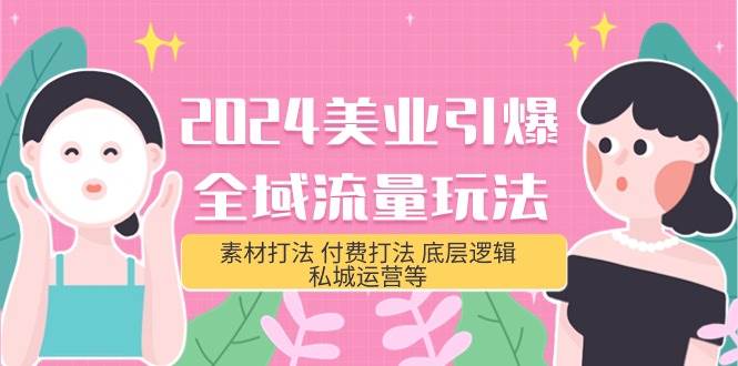 2024美业-引爆全域流量玩法，素材打法 付费打法 底层逻辑 私城运营等(31节)-飞宇网创