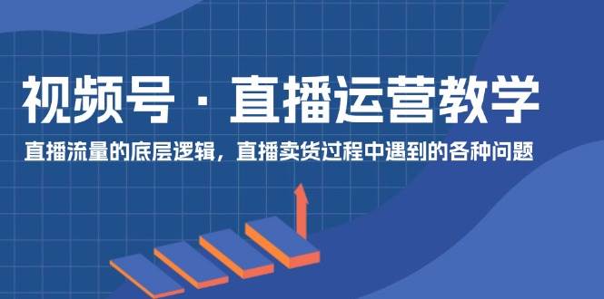 图片[1]-视频号 直播运营教学：直播流量的底层逻辑，直播卖货过程中遇到的各种问题-飞宇网创