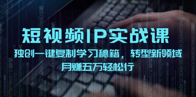 短视频 IP实战课，独创一键复制学习秘籍，转战新领域，月赚五万轻松行-飞宇网创