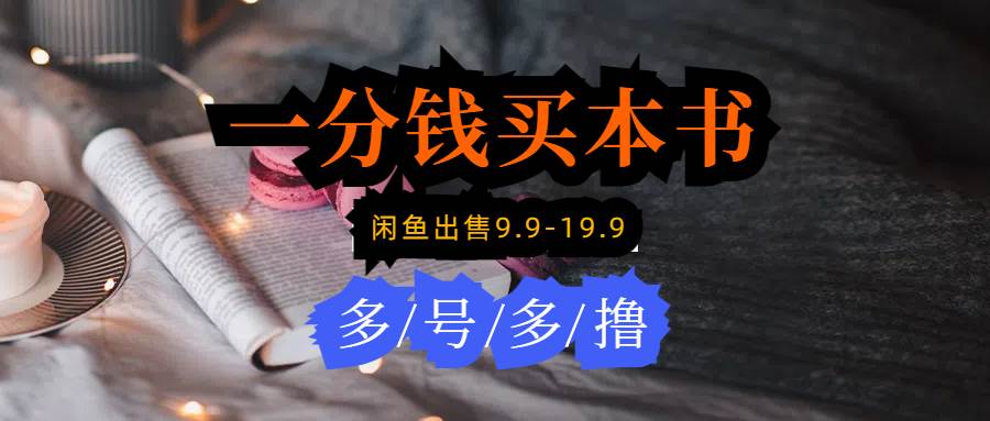 图片[1]-每天花1分钱买一本书，闲鱼出售9.9-19.9不等，多账号多撸 新手小白均可操作-飞宇网创