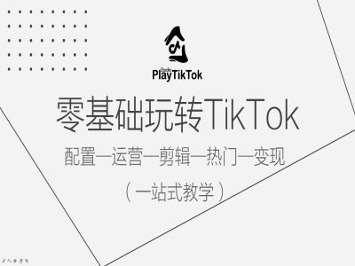 零基础玩转TikTok，配置一运营一剪辑一热门一变现，一站式教学-飞宇网创